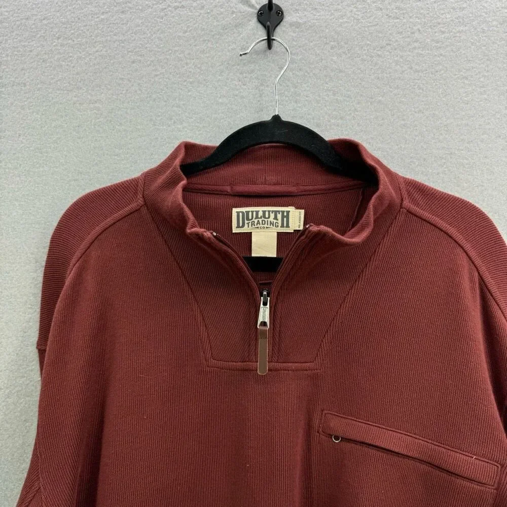Duluth NWOT Men's Class Act Rib 1/4 Zip Mock size XXL